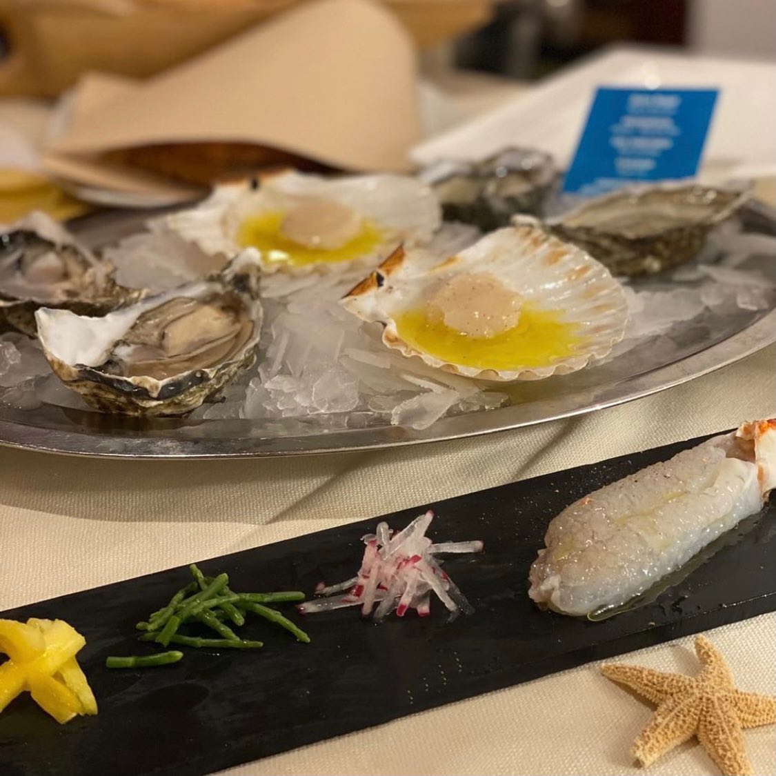 Selezione di crudi di mare
